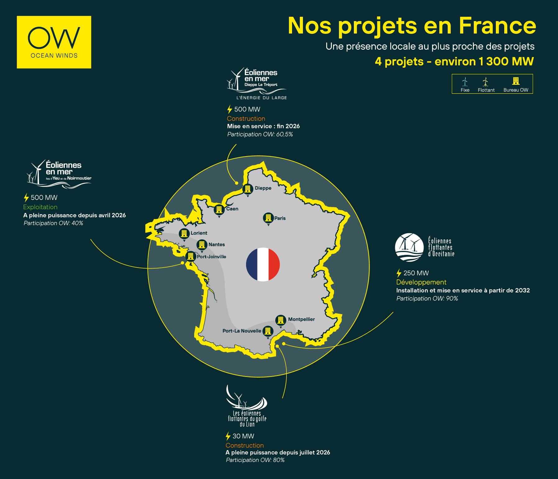 Implantation OW en France CARTE FRANCE EFLO