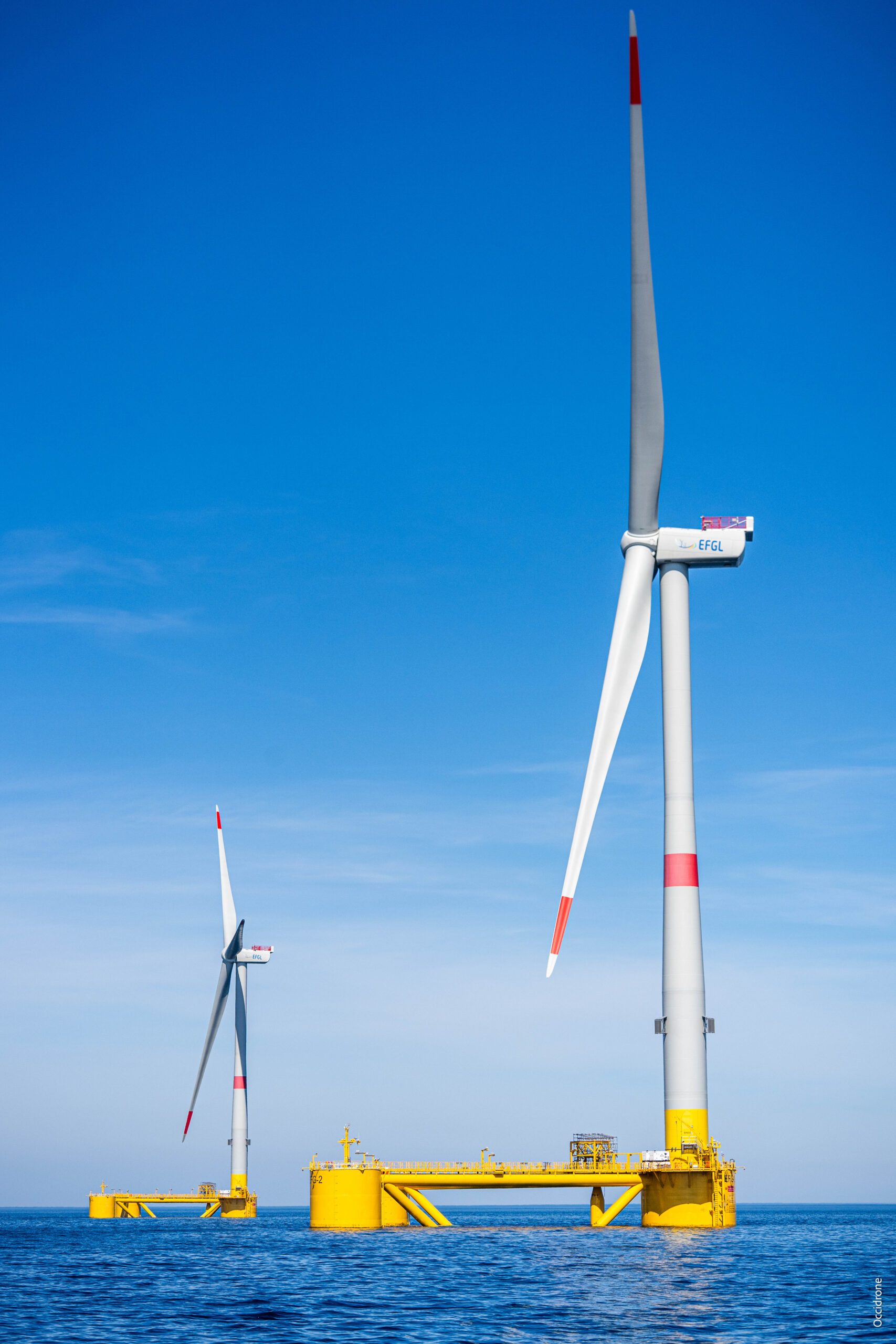 Photo d'éoliennes du parc pilotes EFGL